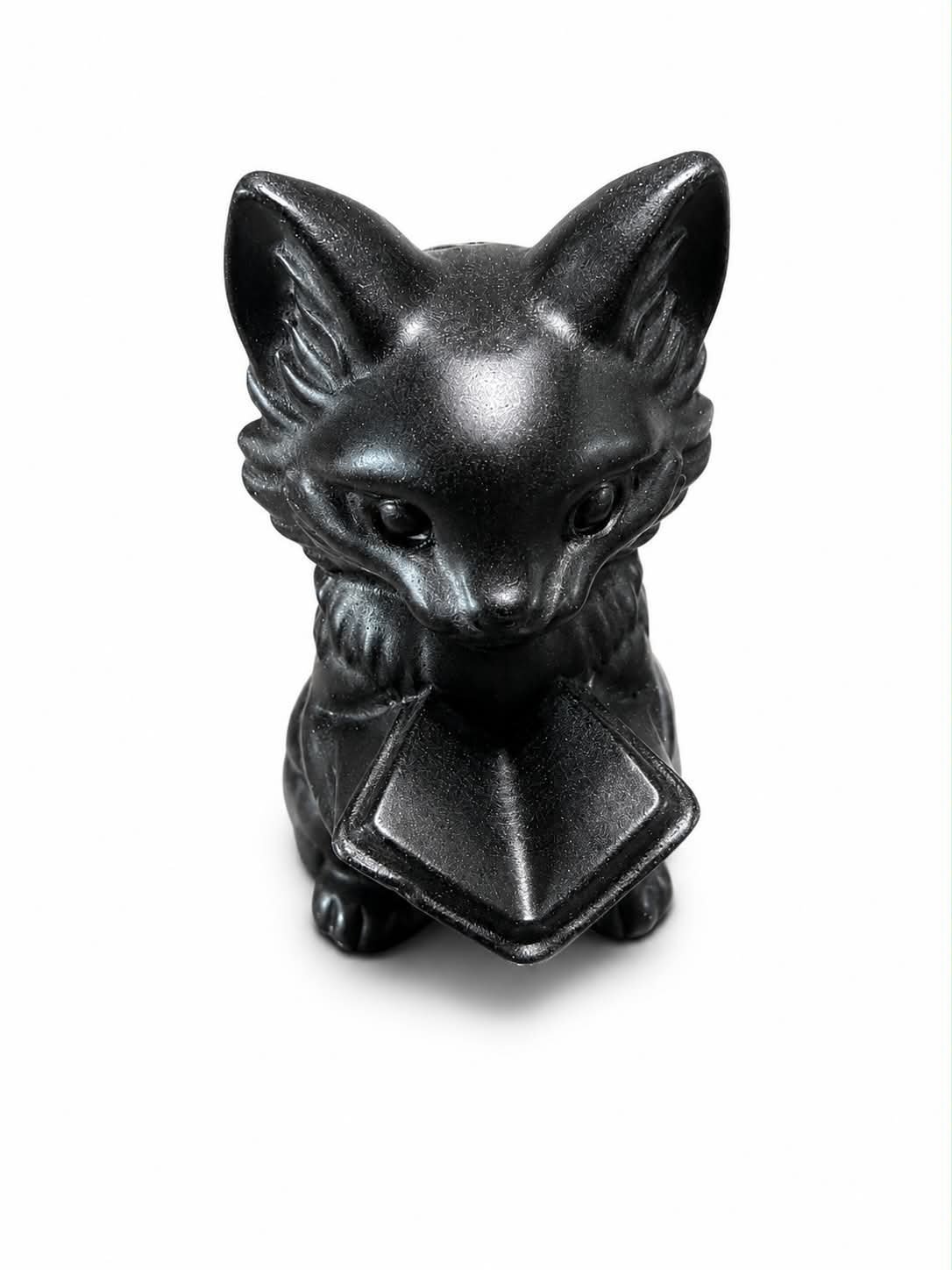 chat avec livre en obsidienne