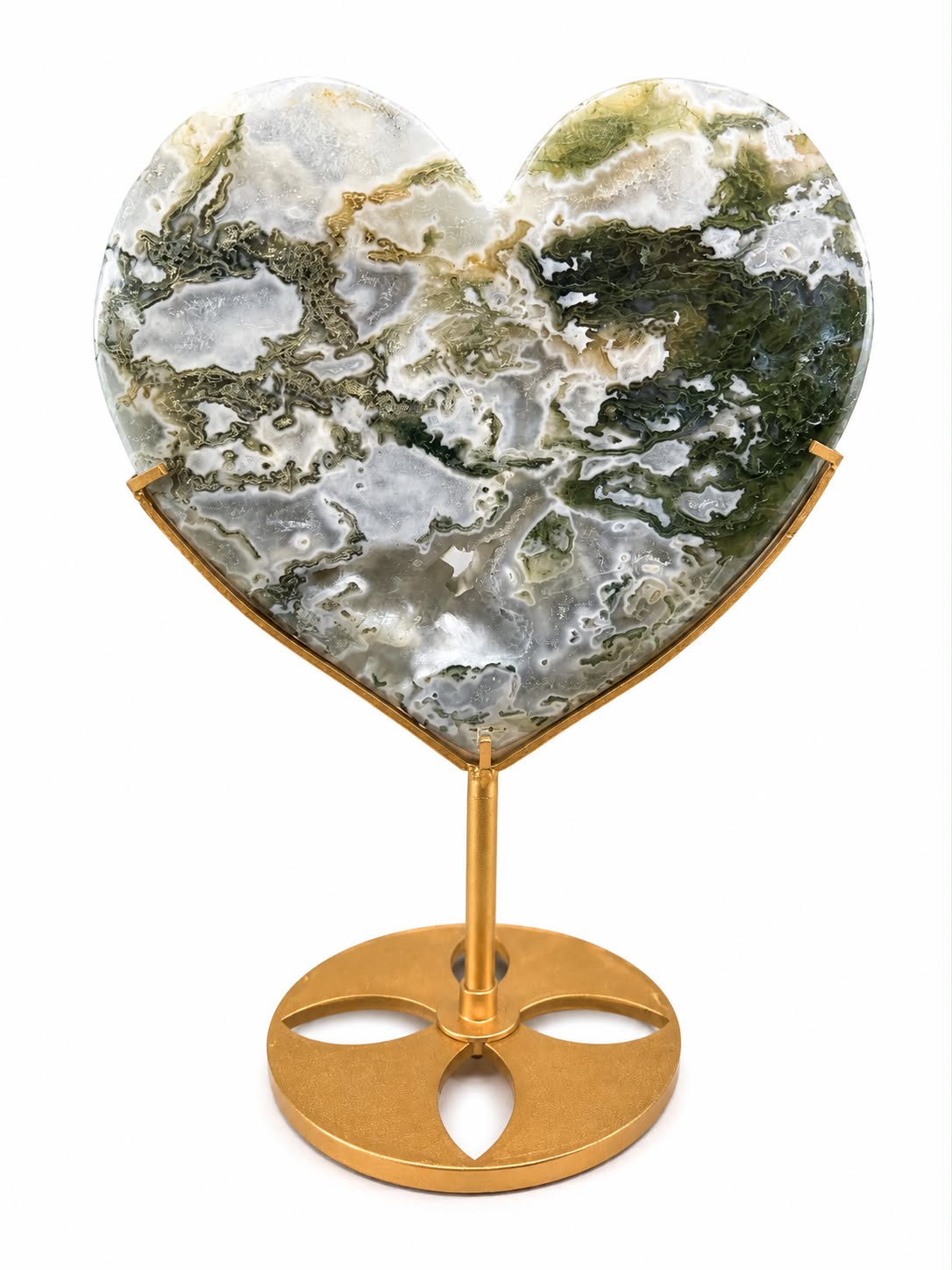 Coeur en agate mousse