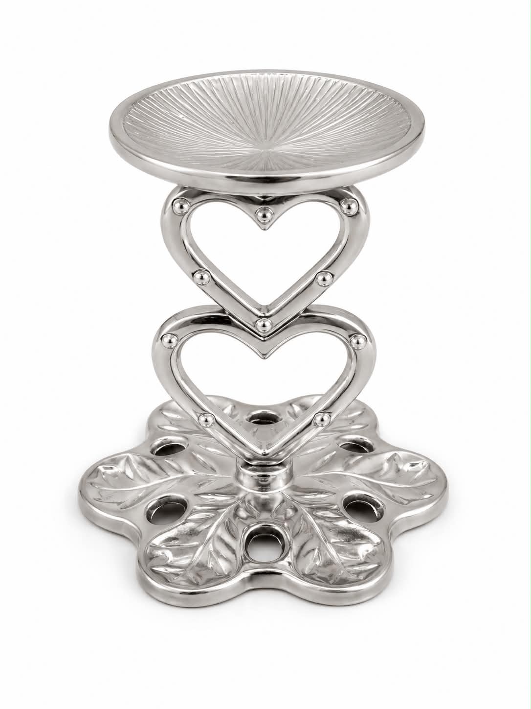 support a sphere coeur argent