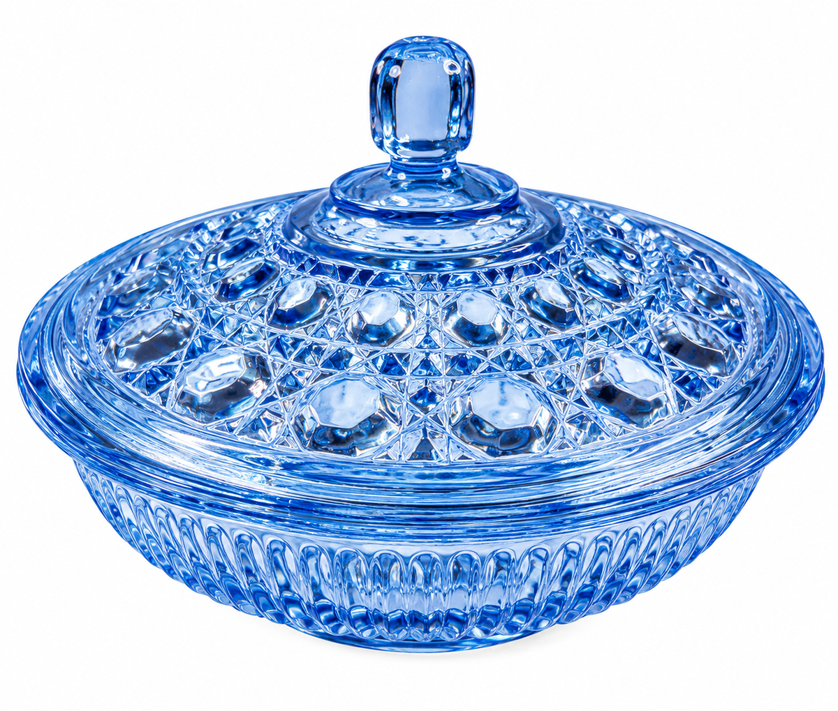 Bol | Verre taillé bleu