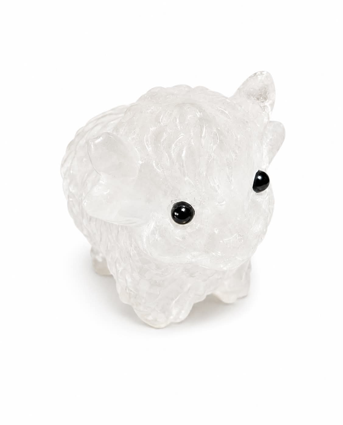 highland cow en quartz clair