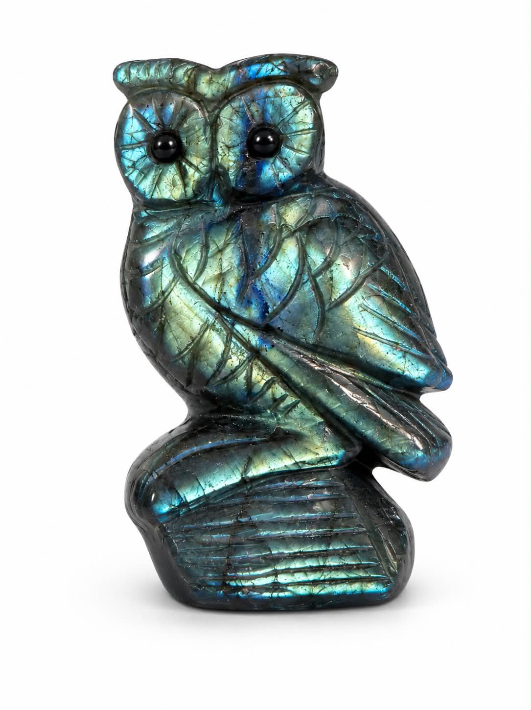 hiboux en labradorite