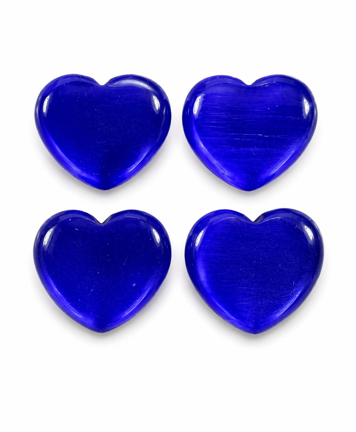 coeur en catseye bleu
