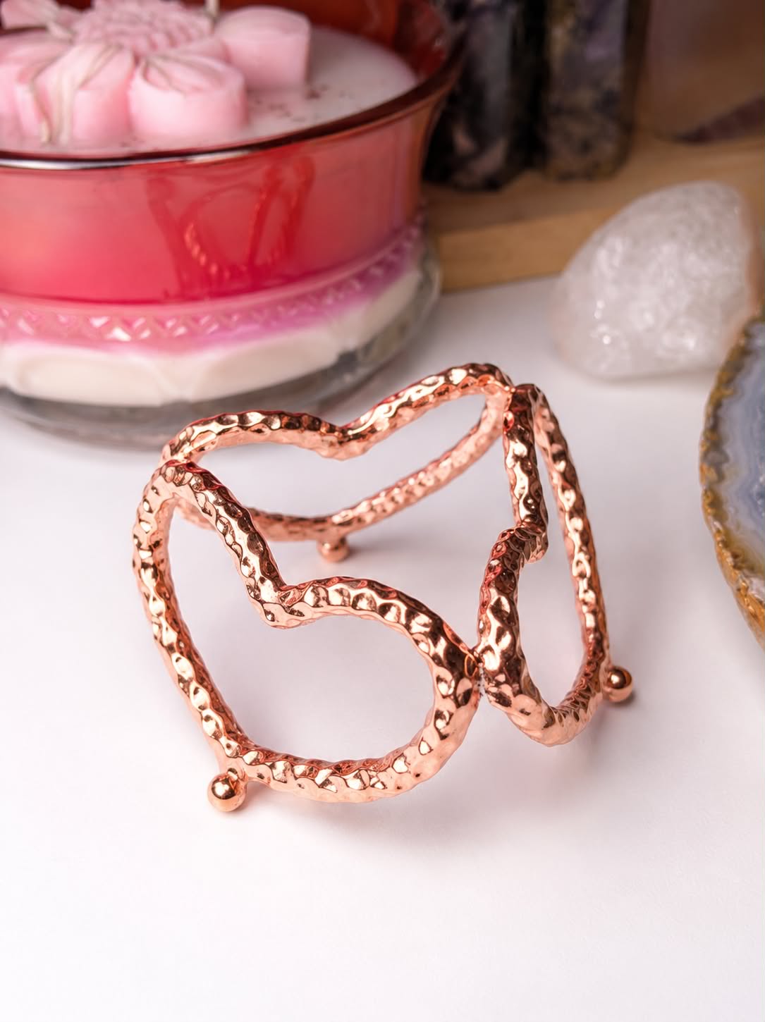 support a sphere rose gold