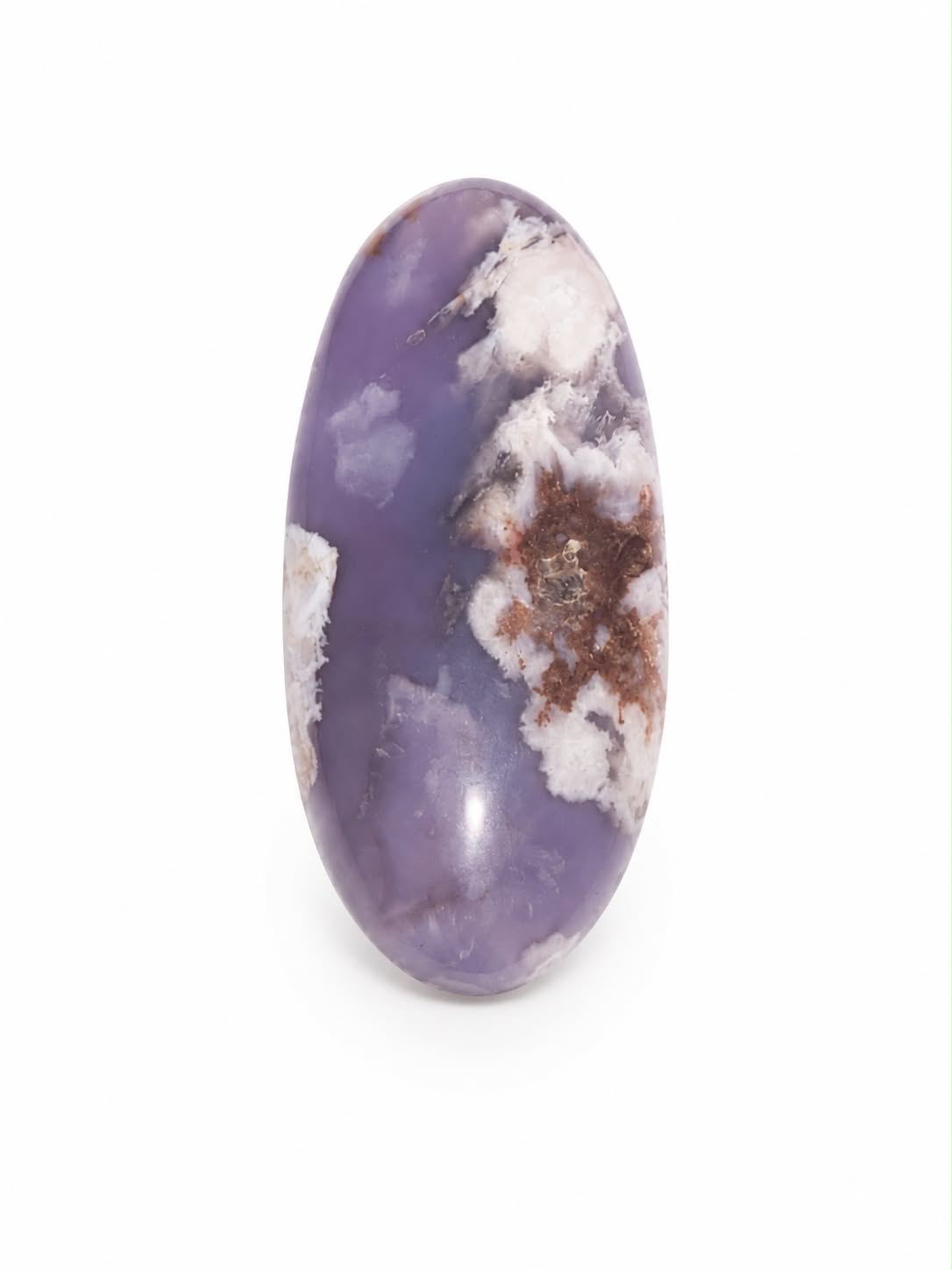 Mini palmstone en agate fleur bleu