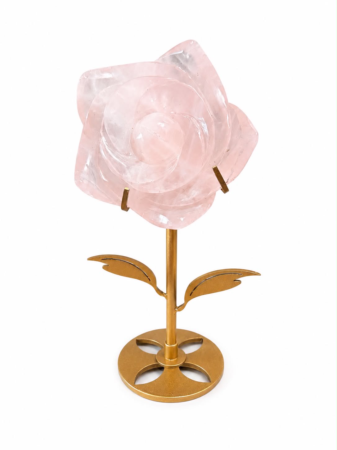fleur en quartz rose