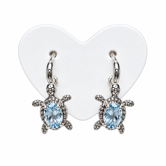 Earring - 925 sterling silver | Aquamarine