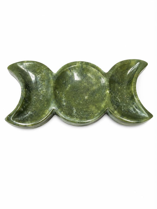 bol triple lune en jade nephrite
