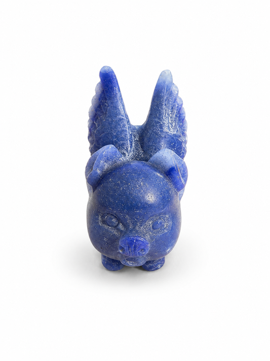 Cochon chanceux | Aventurine bleu