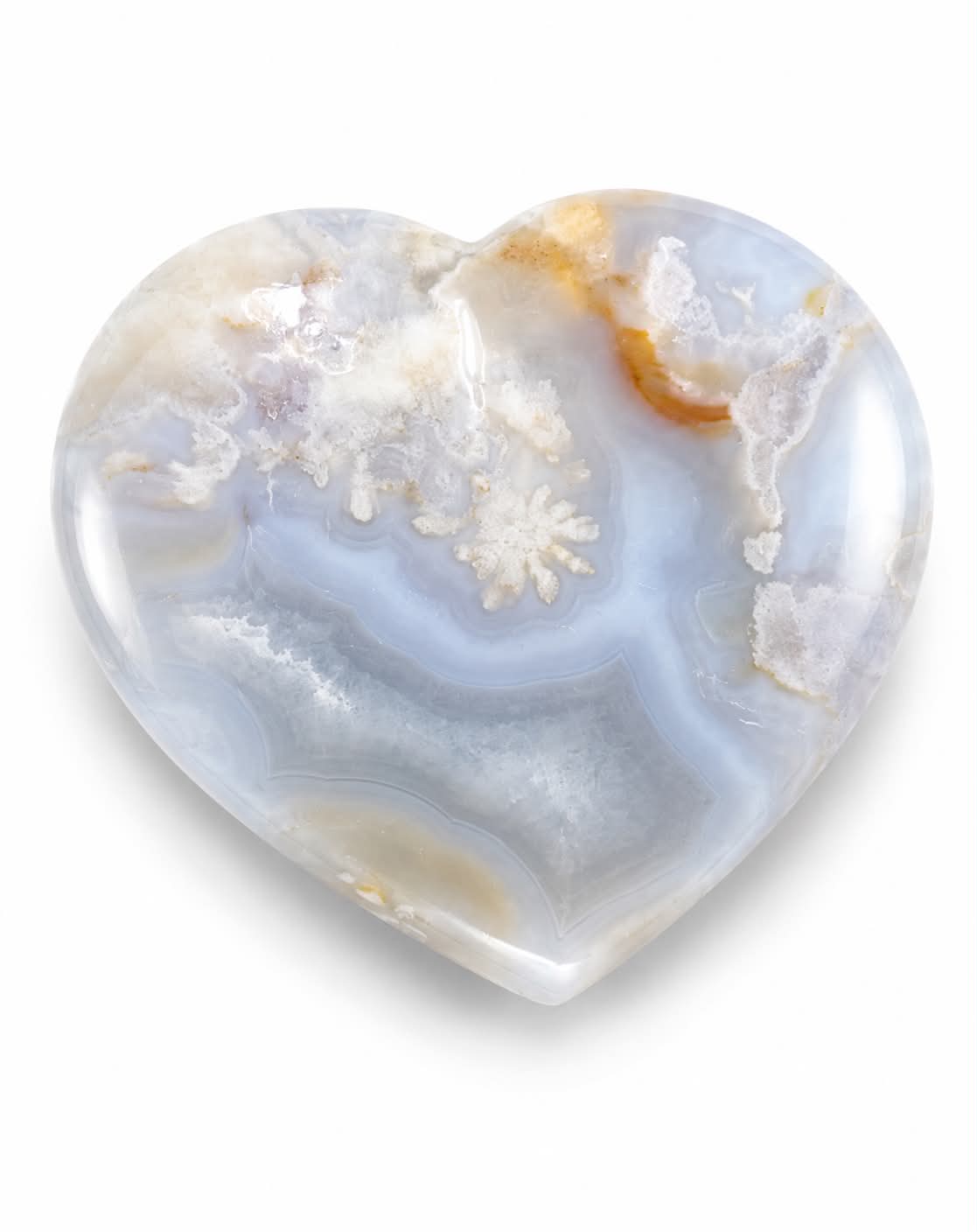 mini bol coeur en agate fleur