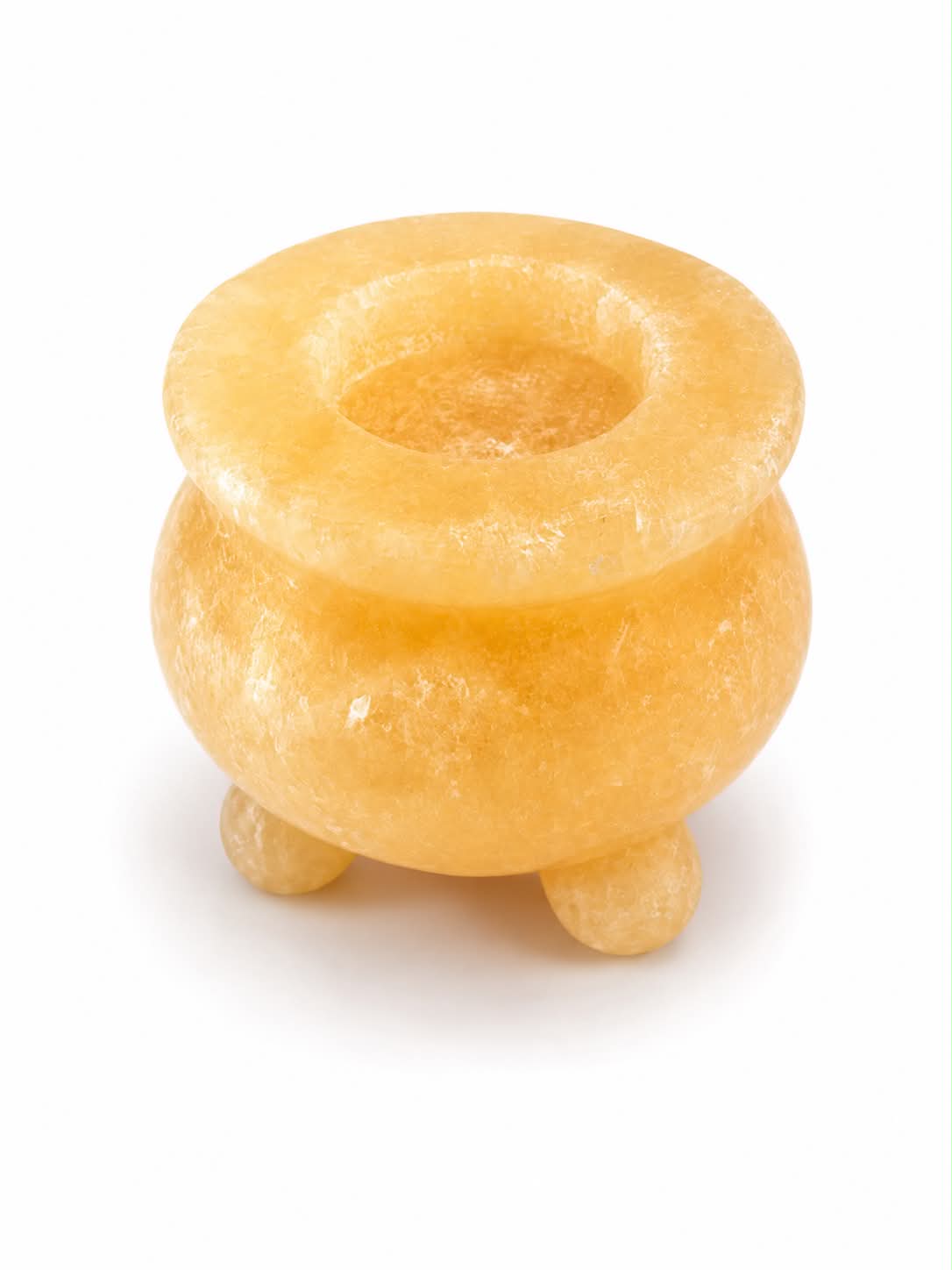 chaudron en calcite jaune