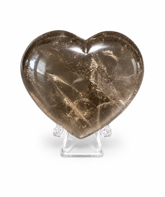 petit coeur en quartz fumé