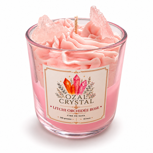 Bougie fouetté | Litchi orchidée rose