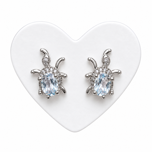 Earring - 925 sterling silver | Aquamarine