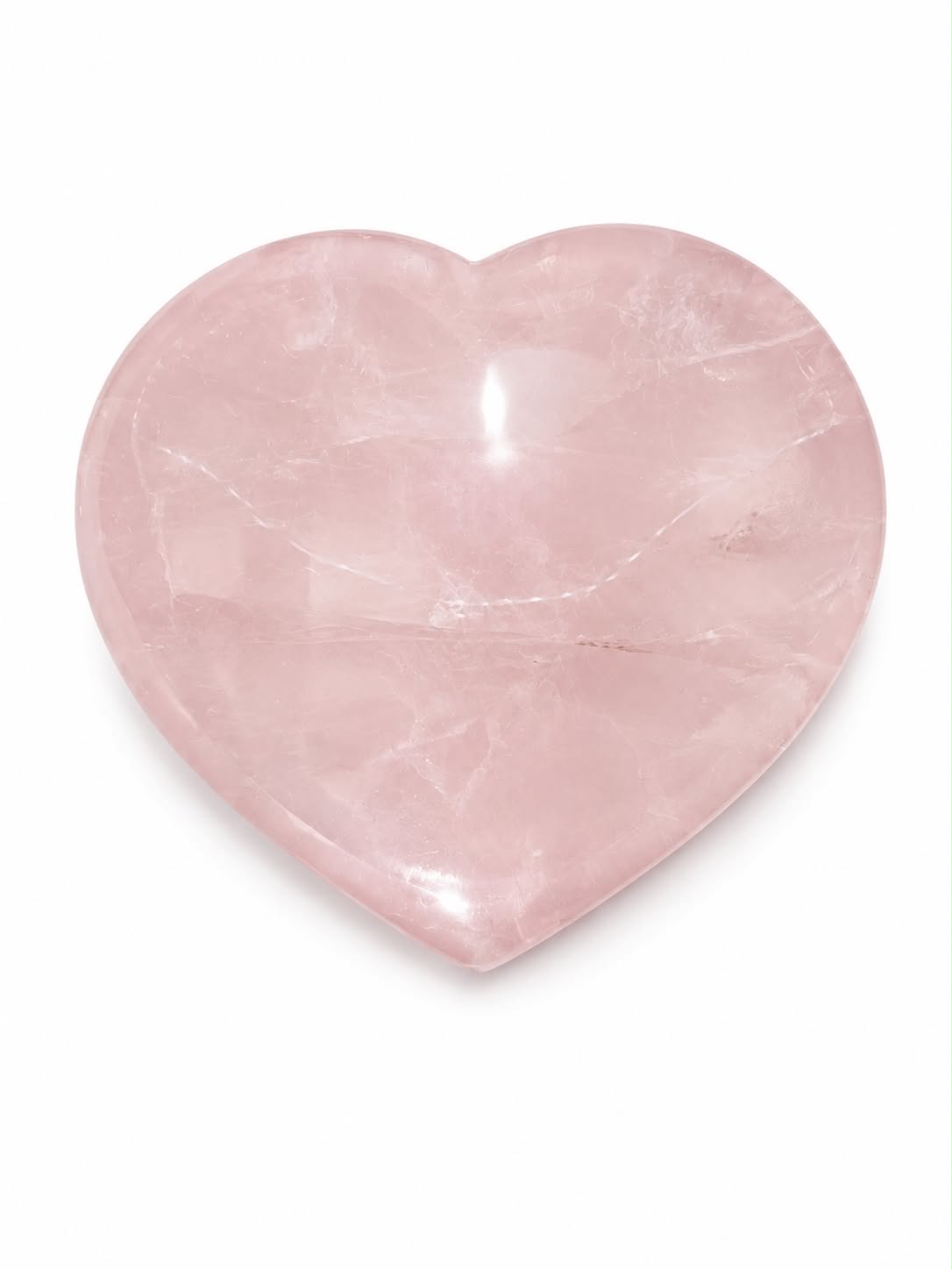 mini bol coeur en quartz rose