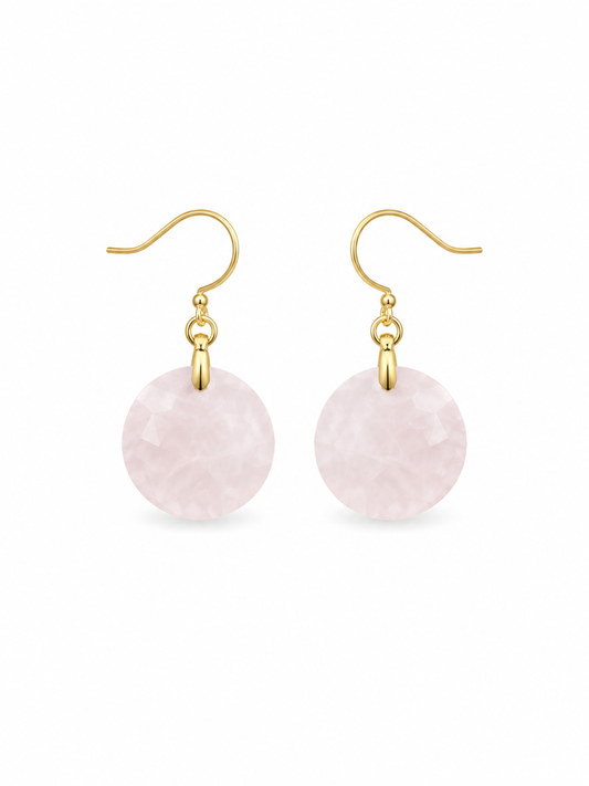 Boucle d’oreille | Quartz rose