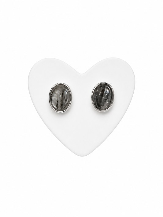 Boucle d’oreille | Quartz tourmaliner