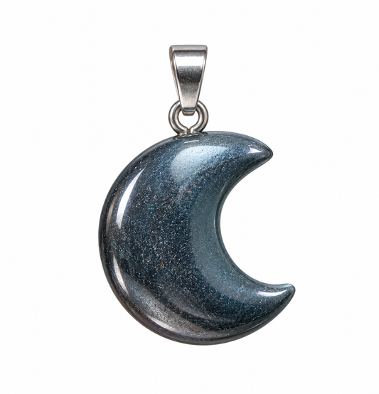 Moon pendant | Hematite