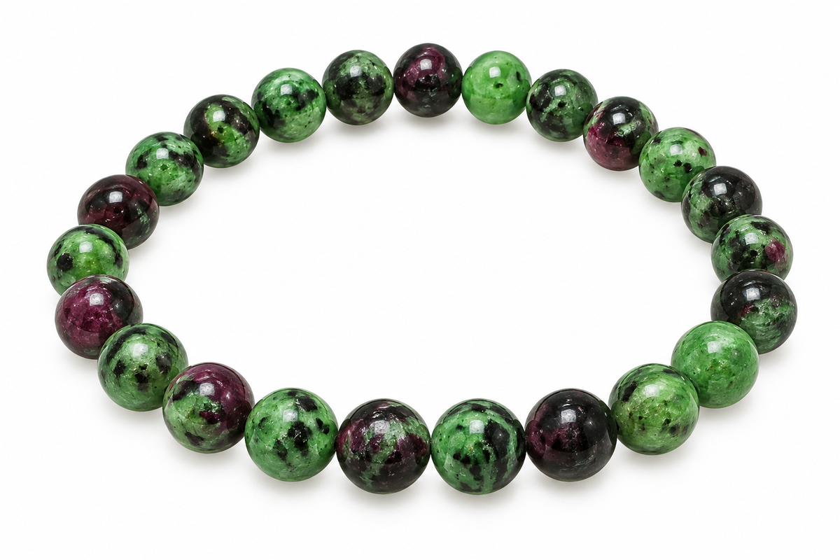Bracelet 6mm| Ruby zoisite