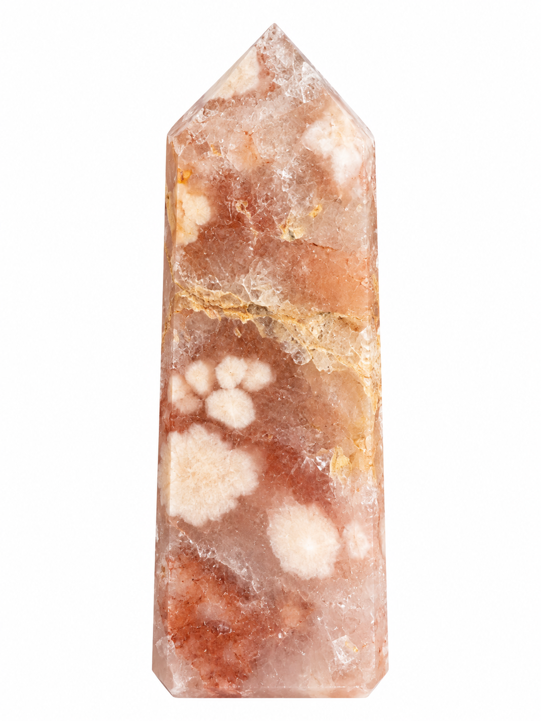 Tour | améthyste rose & agate fleur