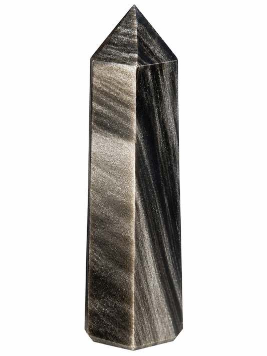Tour | obsidienne argentée
