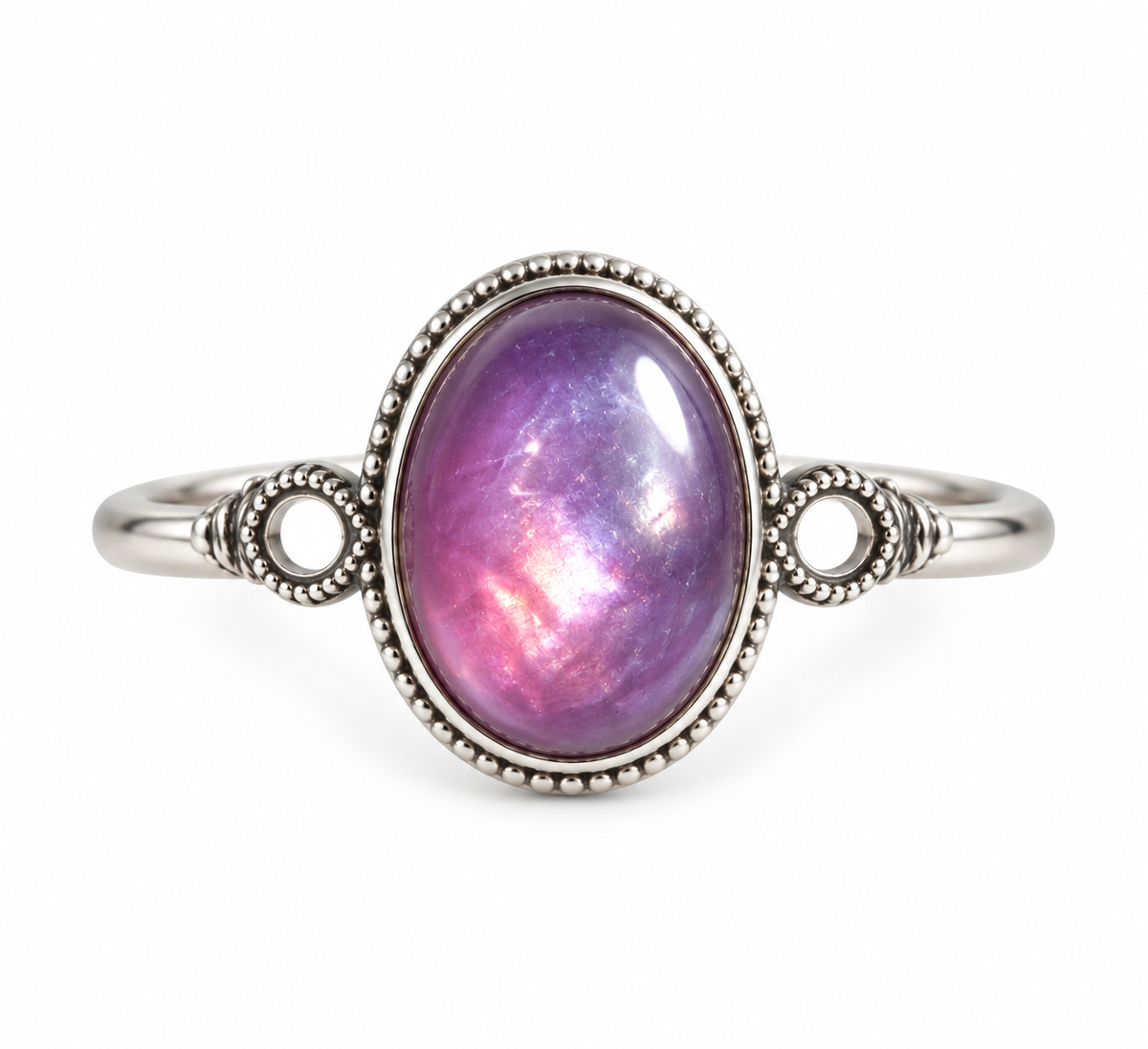 Bague argent 925 | Mica mauve