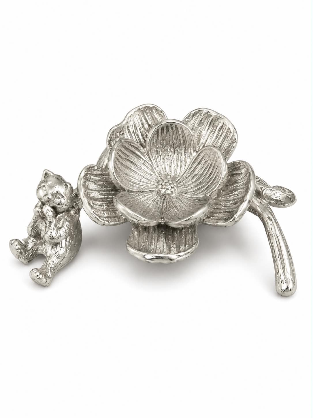 support a sphere fleur argent