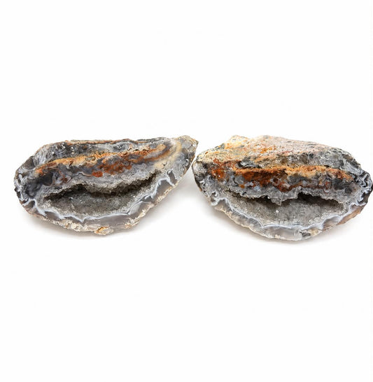 Paire | Agate druzy du brésil