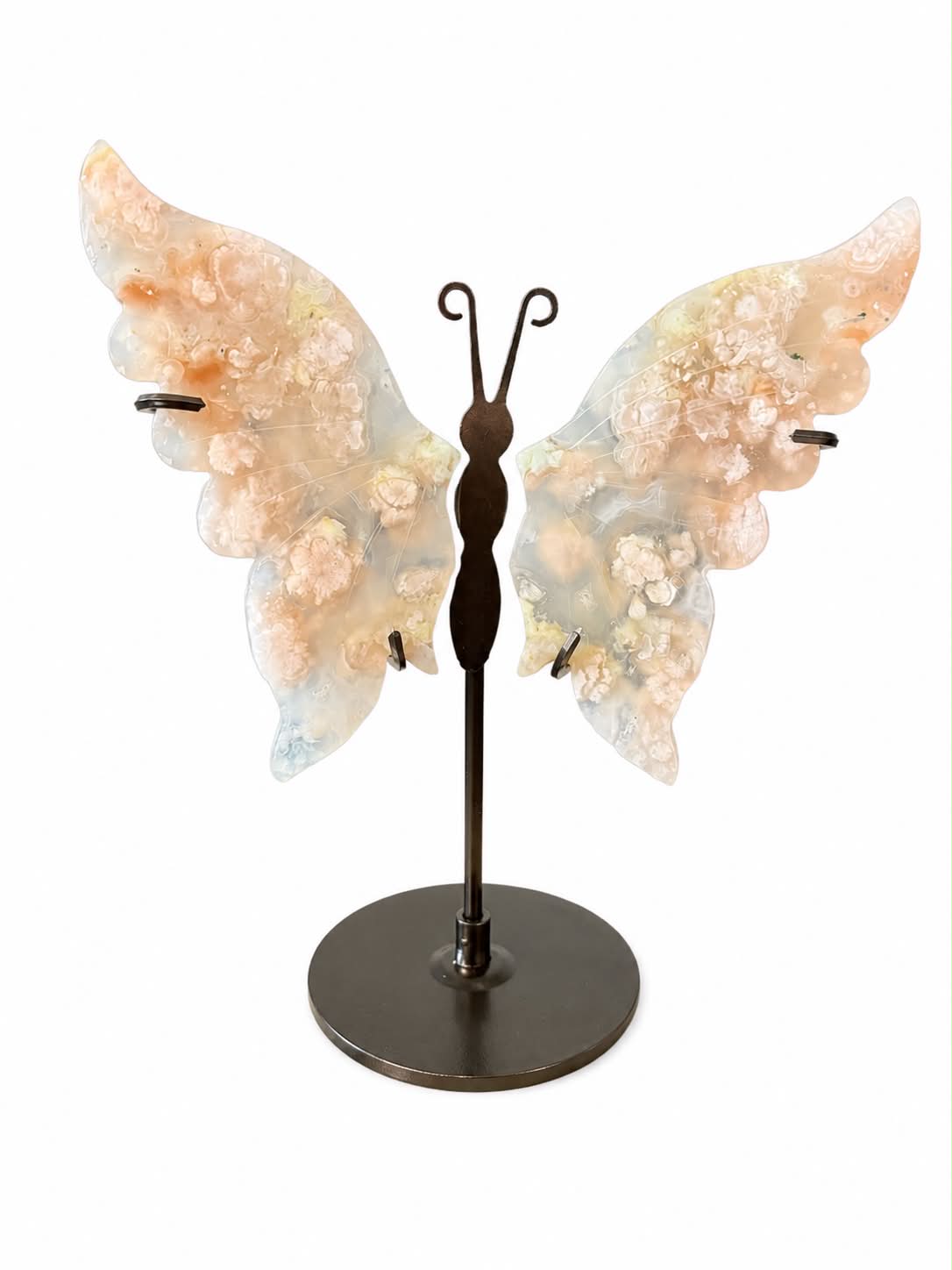 papillon en agate fleur